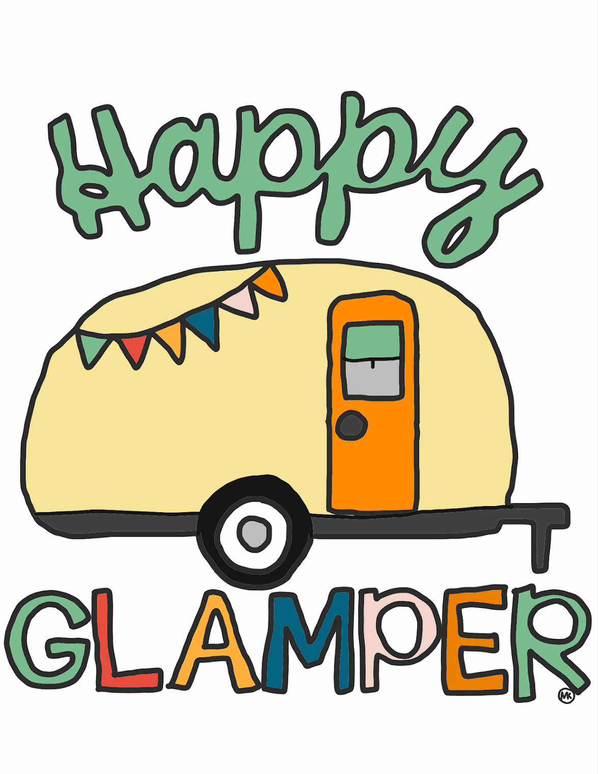 POSTCARD Happy Glamper