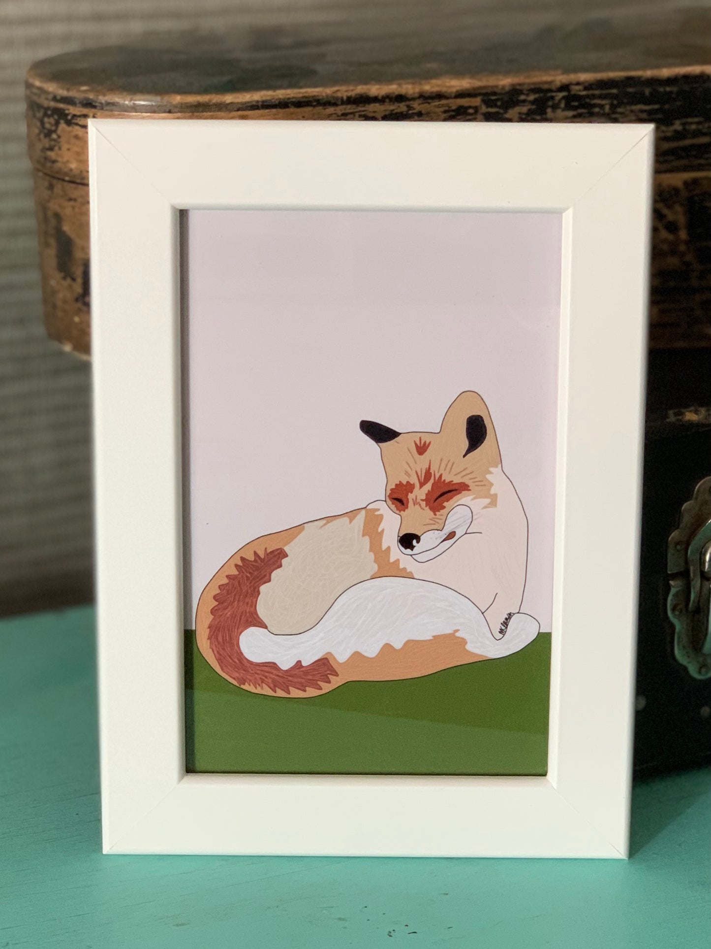 SMALL FRAME Sleeping Fox