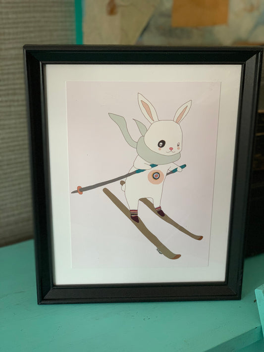 FRAMED Ski Bunny