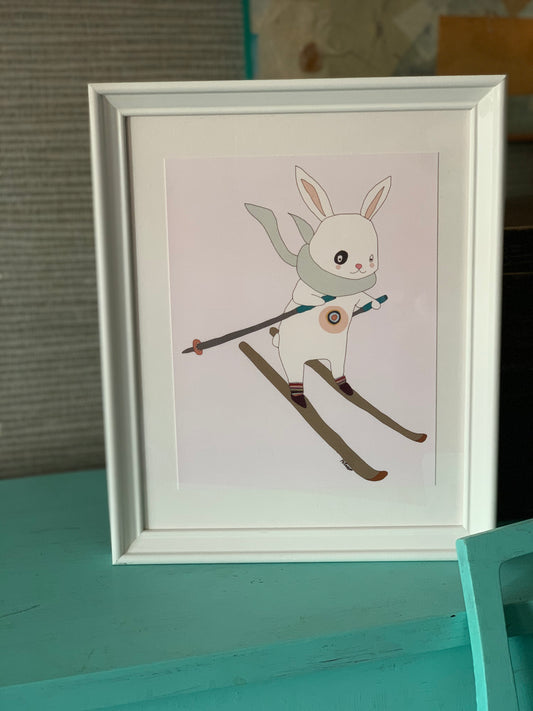 FRAMED Ski Bunny
