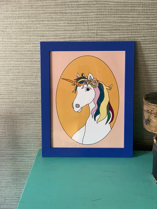 FRAMED Unicorn with Crown