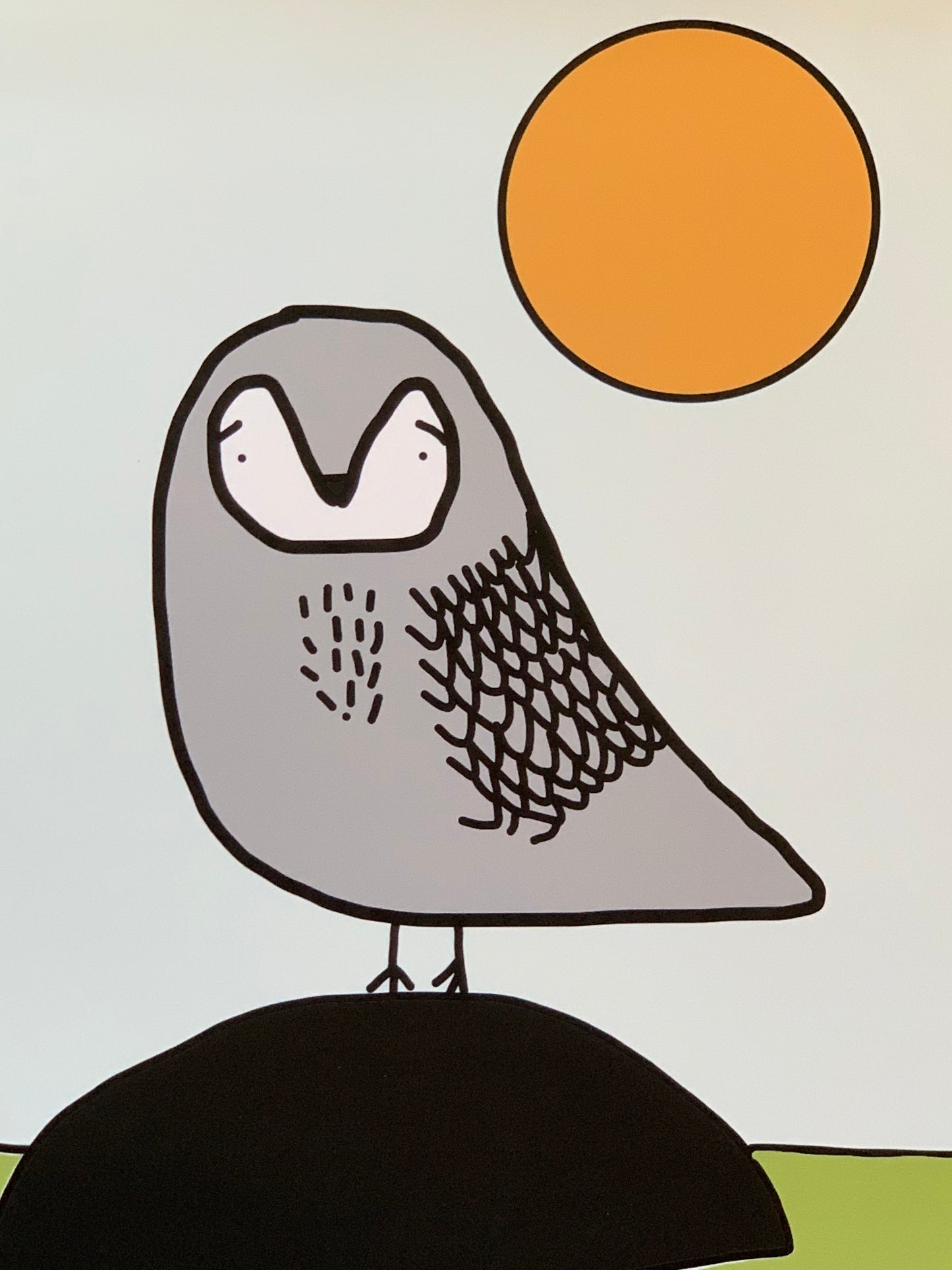 PRINT 8.5x11 Owl with Moon