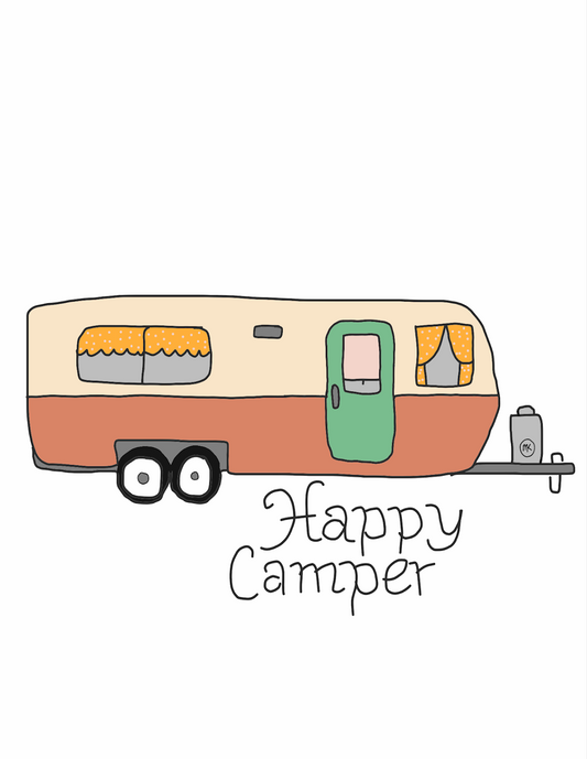 POSTCARD Happy Camper Long
